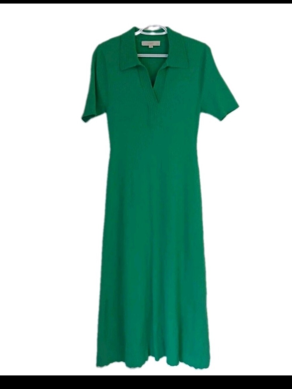 Women's Dress Ribbed Polo Midi Dress Xlp Extra Large Petite